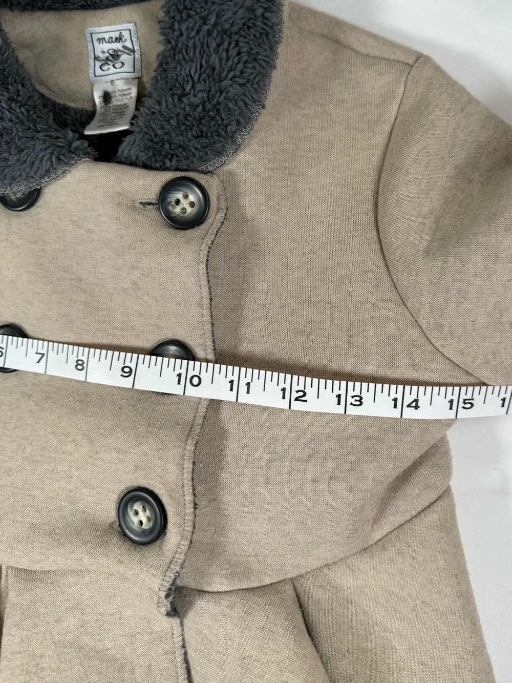 MACK & CO Girls Pleated Swing Coat 6 Faux Fur Double Breasted Princess Cottage